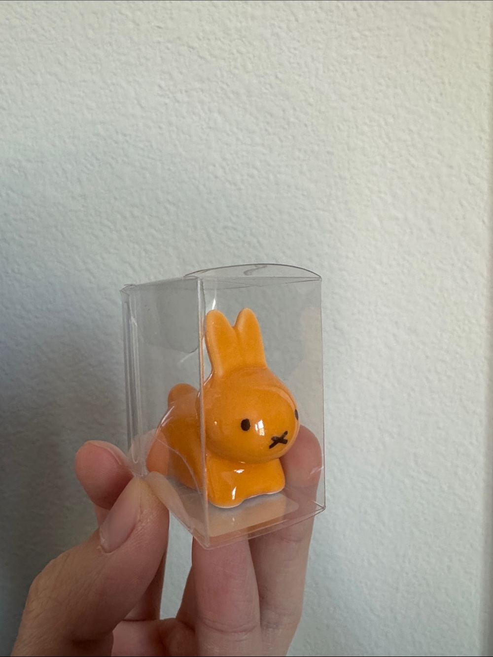 Miffy Japan Orange Ceramic Bunny Figurine for Small Pets Decor - 1pc